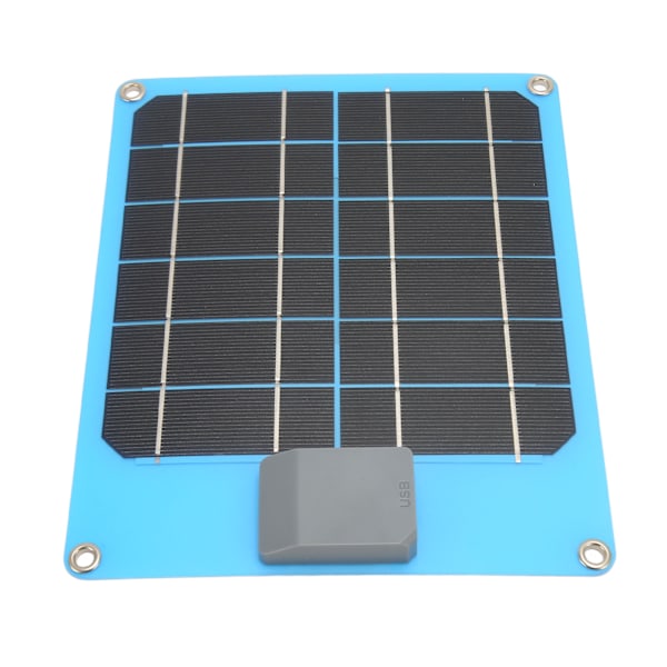 Mini Solcelle USB Panel 6W 5V IP67 Vanntett Monokrystallinsk Sikkerhetsbeskyttelse Kompakt Solcellemodul for Ryggsekktur Vandring Blå