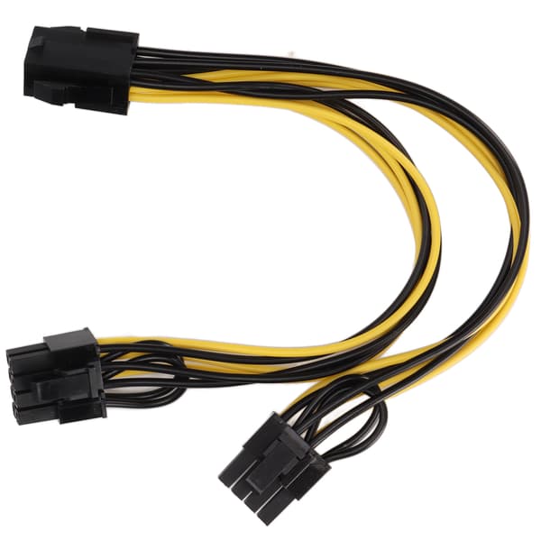 6 stk. strømkabel 6-pin hun PCIE til 2xPCIE 8-pin han 20 cm GPU-strømadapter til computertilbehør