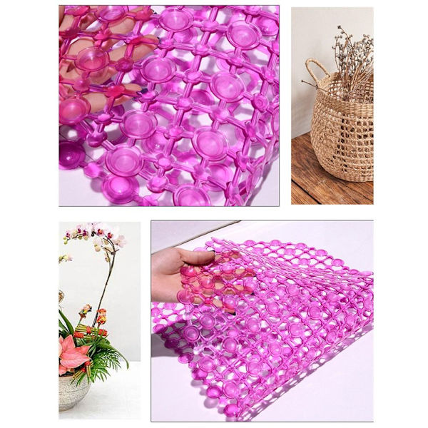 Oval halkfri badmatta Dusch Badrumsmassagematta ROSE RED Rose Red