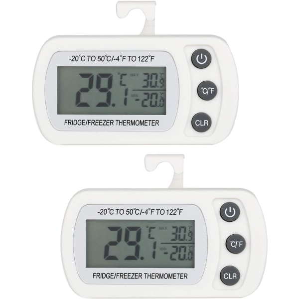 2 ST Digital Kyl Frys Termometer Temperatur -20 till