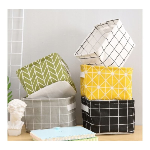 5 Tekstil Opbevaringskurv stofpose opbevaringskasse tøjkurv diverse kurv 20*14*16cm