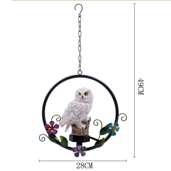 Solar dekorativa trädgårdsljus, Creative Owl Garden Lantern IP55