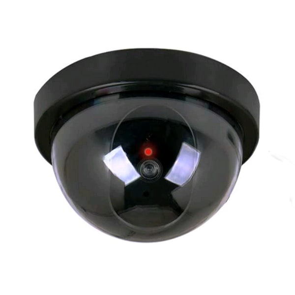 2 ST Dummy Fake Security Dome Camera Simulation Monitor med LED-blinkande ljus, utomhus- och inomhusbruk för hem och buss
