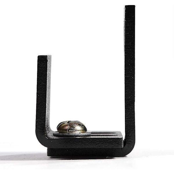 Fjøsdør Bunnplate Guide Heavy Duty Bunnplate Guide Svart Karbonstål Fjøsdør Bunnplate Guide Veggmontert Hårdvare (svart) (1 stk)