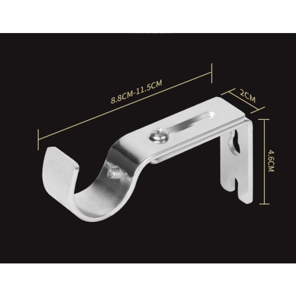 4 st justerbart gardinstångsfäste med 8 skruvar Väggfäste S