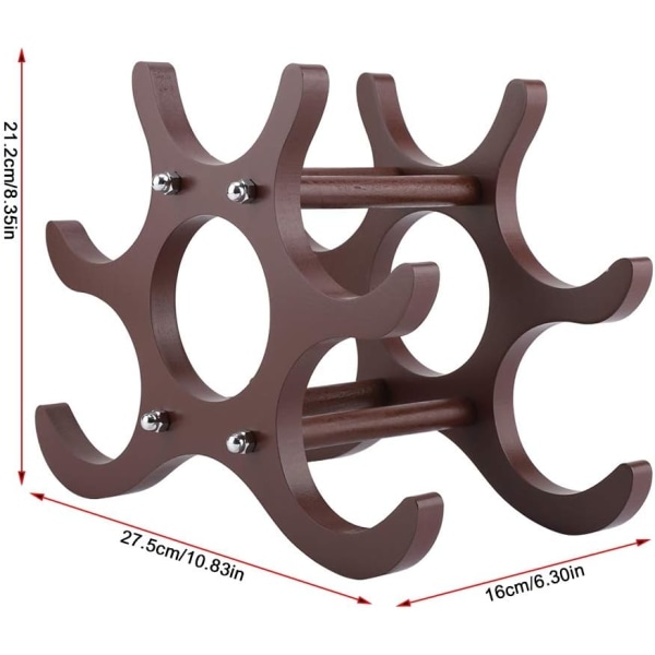 Vinstativ for 6 flasker Vinstativ i tre Vinstativ i tre Horisontalt