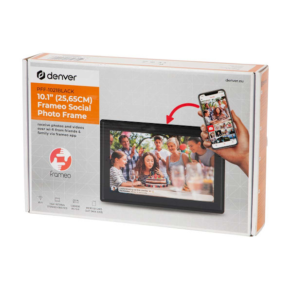 Denver PFF-1021 10,1 tommers digital fotoramme med FRAMEO-programvare - black