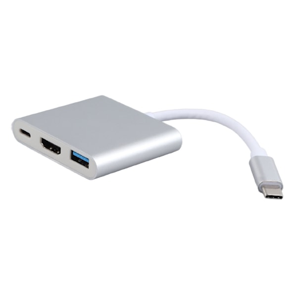 USB C -telakointiasema 3 in 1 alumiiniseos 4K HD 5 Gbps tiedonsiirto 60 W PD virta USB C -keskitin TV:lle, projektorille, tietokoneelle