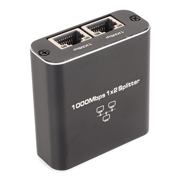 Ethernet Splitter RJ45 1 Inn 2 Ut Gigabit Internett Splitter 1000Mbps Høyhastighets LAN Splitter for TV-er Stasjonære Datamaskiner Rutere