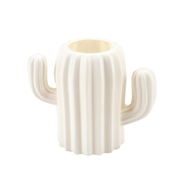 för Creative Cactus Desktop Organizer Blyertspenna Pennhållare Behållare Borstkruka Brevpapper Skolkontorsmaterial White