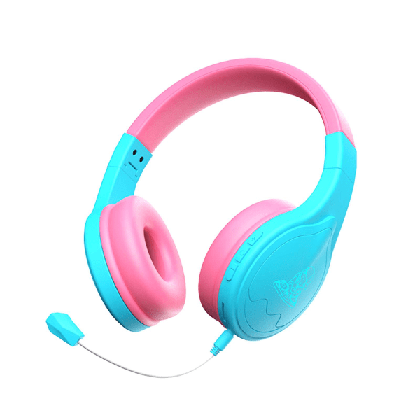 Kuulokkeet lapsille Bluetooth Langaton Langaton Kaksikäyttöinen Luminous Pelimusiikki (valaiseva versio) Vaaleanpunainen