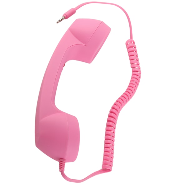 Mobiltelefonlur USB C Strålningssäker Vintage Telefonlur med 3,5 mm Uttag för Smartphone Rosa