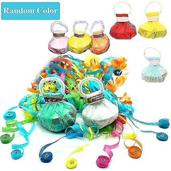 10 kpl Rainbow Paper Streamers Crepe Craft Party Throw