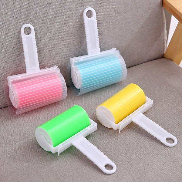 Vaskbart tøj Hår Sticky Roller Genanvendelig Hair Remover Dust pink covered