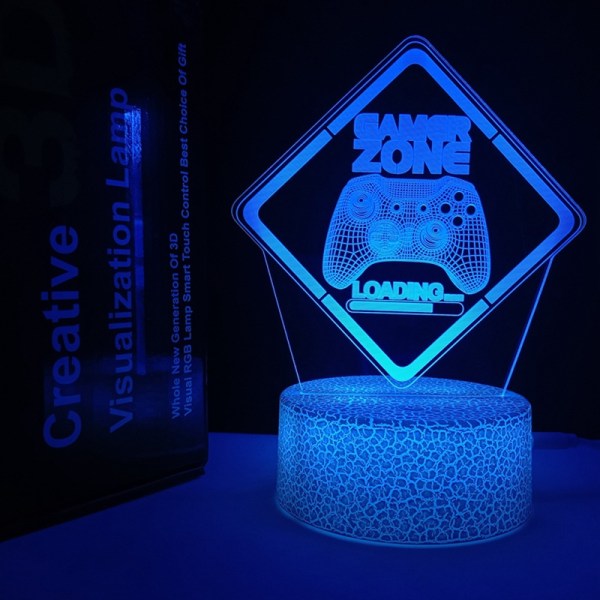 Kreativ gave Spilrum Dekoration Natlampe Crack Model Crack Base Game Zone Crack Touch Colorful Set