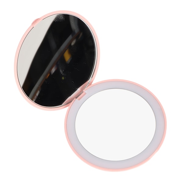 3,5 tum LED-spegel 1X 10X förstoring Dubbelsidig sminkspegel för hemresor Inbyggt batteri Rosa