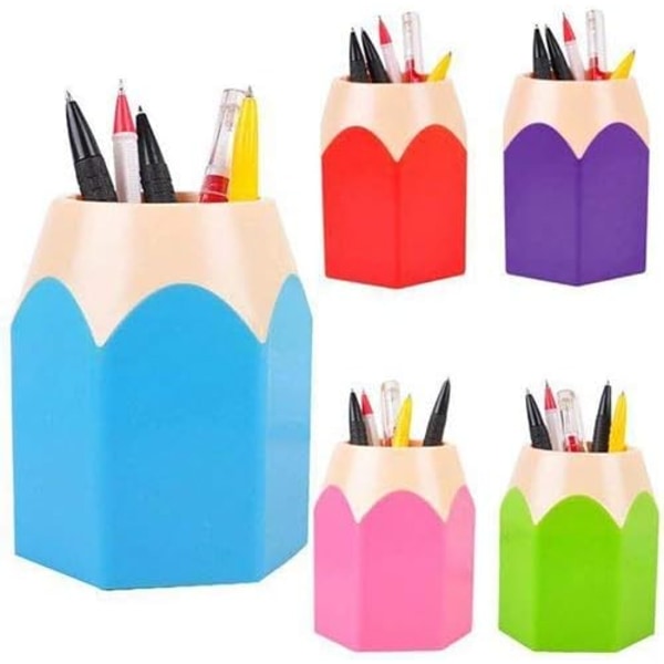 Sæt med 5 forskellige farvede blyanter Vase Pen Pot Makeup Brush