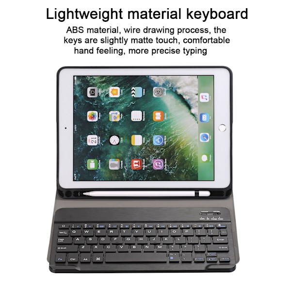 iPad kotelo, normaali näppäimistö ilman taustavaloa, Royal Blue