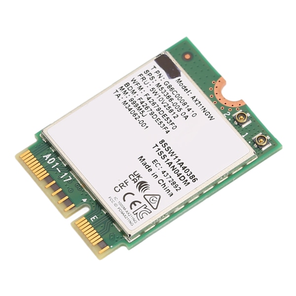 M.2 Verkkokortti AX211NGW M.2 KEY E CNVio 2 Kolmitaajuus 802.11ac BT5.2 Langaton WiFi-sovitinkortti Win 10:lle