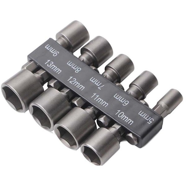 9-delt metrisk kombinasjons pipe-sett, ikke-magnetisk pipe 5-13 mm
