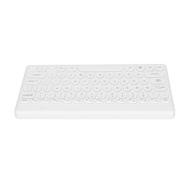 Trådlöst tangentbord 2.4G 78 tangenter Ergonomisk design Portabelt Slim Strömsparande Runda tangenter USB-tangentbord Vitt