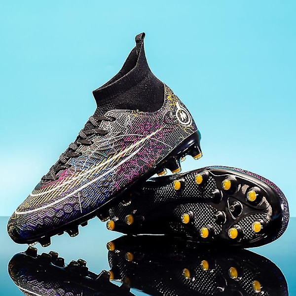 Fotballsko for menn Anti-Skli Fotballsko Knotter Gras Fotball Sneakers Yj068a Black 34