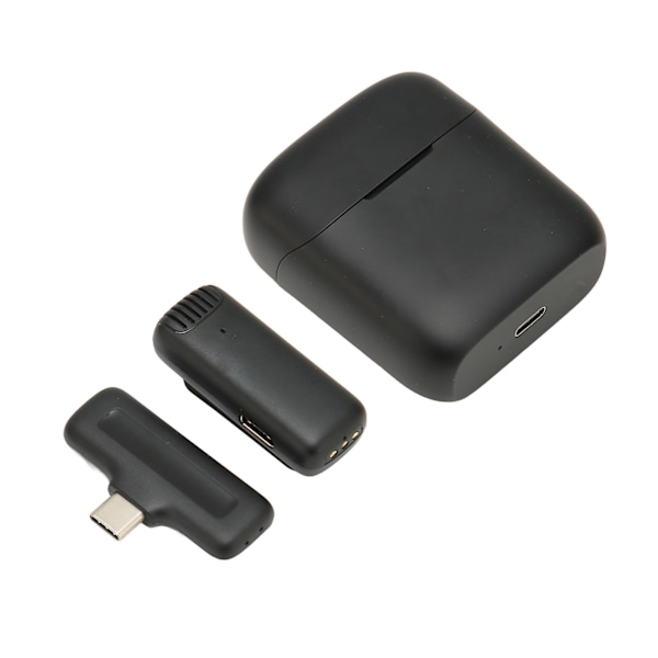 Trådlös Clip Mic 2.4G HiFi Professionell Typ C Brusreducering Lavalier Clip On Mikrofon Inspelningsmikrofon för Kameror PC