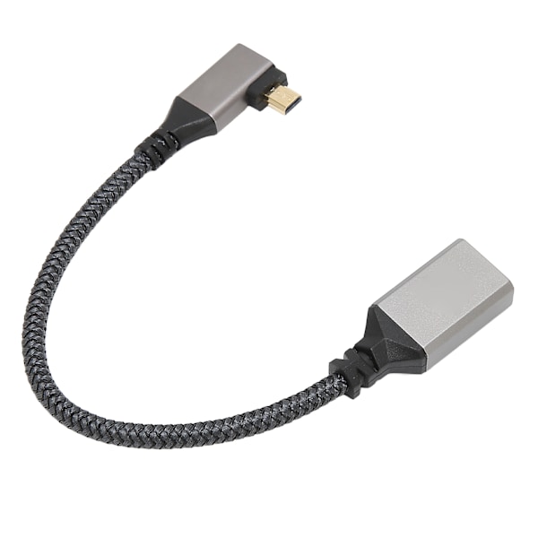 HD Multimedia Interface -kaapeli 4K 60Hz Uros-Naaras Micro-HD Multimedia Interface -kaapeli PC-kameralle Projektori Oikea 0,2 metriä / 7,87 tuumaa
