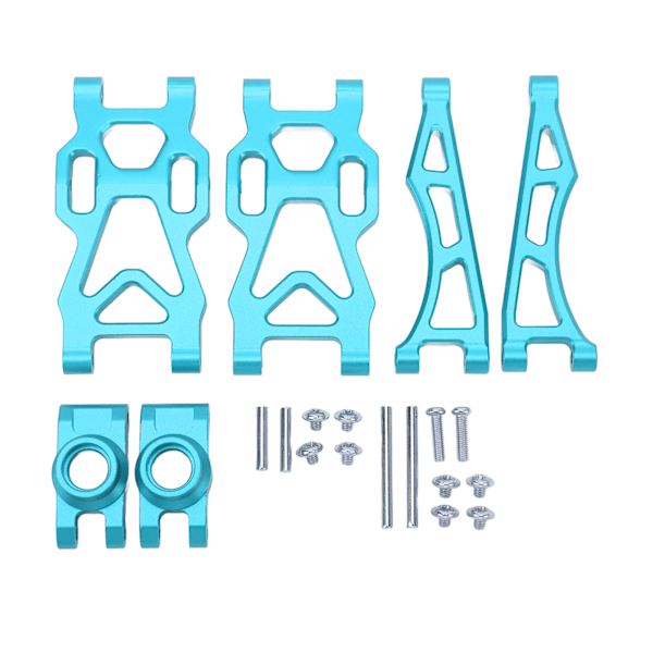 RC Swing Arm Kit Aluminiumlegering Bakre Nedre Övre Fjädringsarm med Bakaxelkopp Uppgraderingsdelar för SCY 16101PRO 16102 1/16 RC Biltillbehör Blå