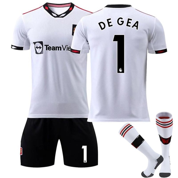 Sesong 22-23 Manchester United bortefotballtreningstøysett DE GEA  NO.1 Kids 24(130-140CM)