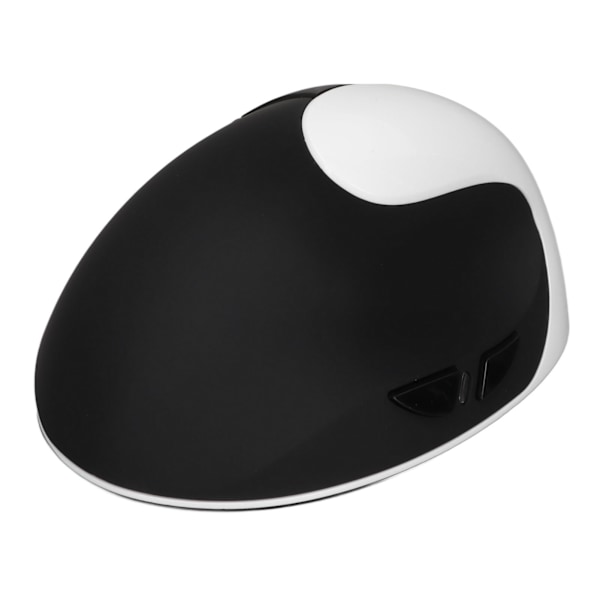 Venstrehånds Vertikal Mus 2.4G Trådløs Vertikal Ergonomisk Mus Genopladelig Mus med USB-adapter Justerbar DPI til PC Sort Hvid