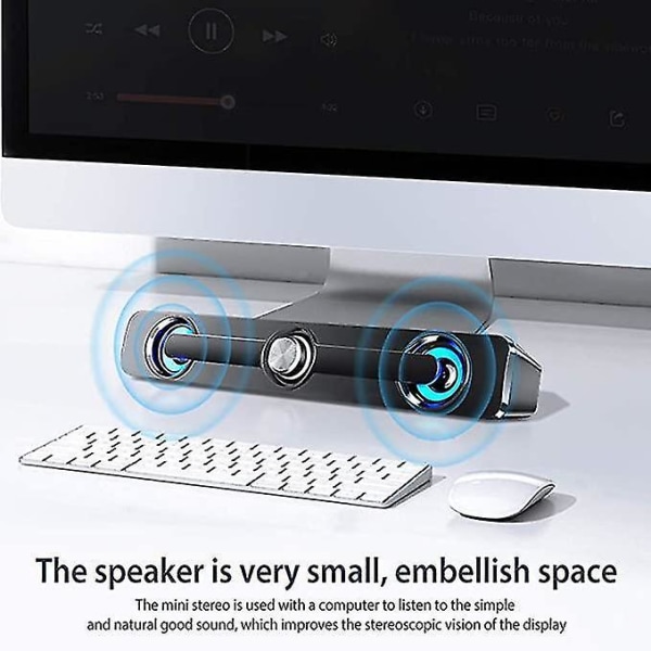 USB-højttaler Kablet PC 9d Stereo Sound Bar Desktop Audio Soundbar