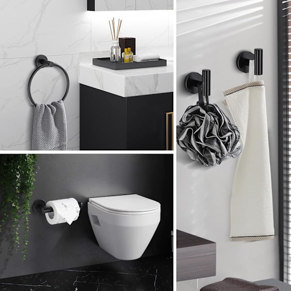 Ensemble De Quincaillerie De Salle De Bain Franklin Laiton KIN5PC-SN - Neuf