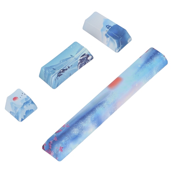 DIY Keycaps Kit Snöisstadsmönster Universella Mekaniska Tangentbordsersättningsaccessoarer