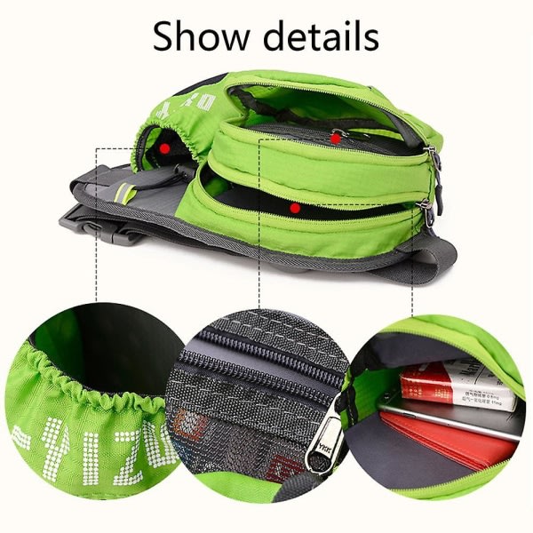 Fannypack med vannflaskeholder for løping og hundeturer Svart