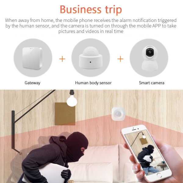 Mini Zigbee PIR Motion Smart Sensor Trådlös Body Infraröd Detektor
