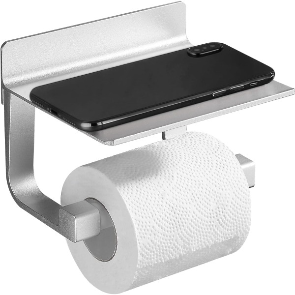 Toiletpapirholder stærk klæbende toiletpapirholder, aluminium