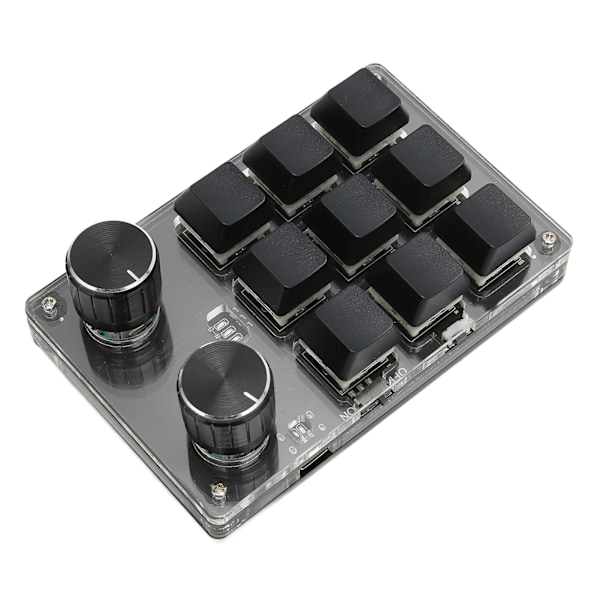 Mekaniskt speltangentbord 9 tangenter 2 rattar Litet USB Trådlöst Dual Mode OSU-tangentbord DIY Programmerbart tangentbord