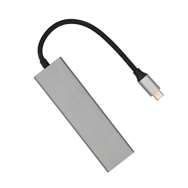 USB C Hub 6 i 1 Aluminiumlegering 100W PD Laddning 4K UHD 5Gbps Överföring USB C Splitter för TV Monitor Projektor