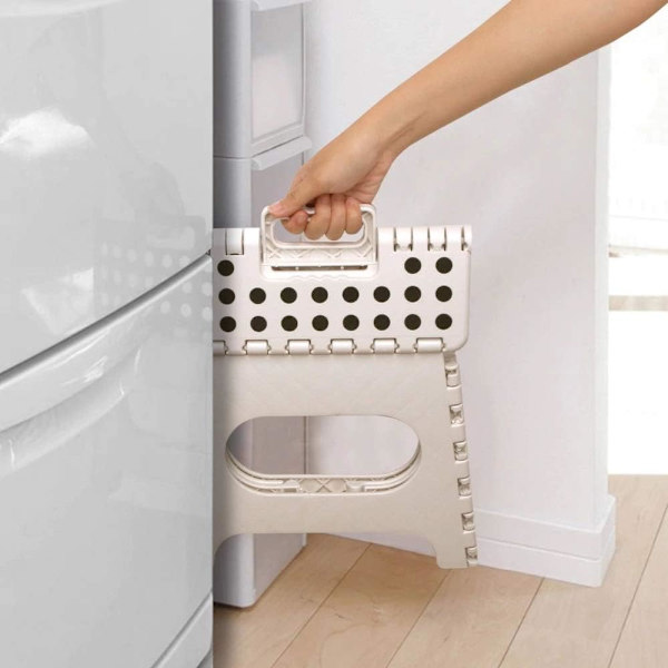 Foldbar krakk Husholdningsstige Trinn Trinn white