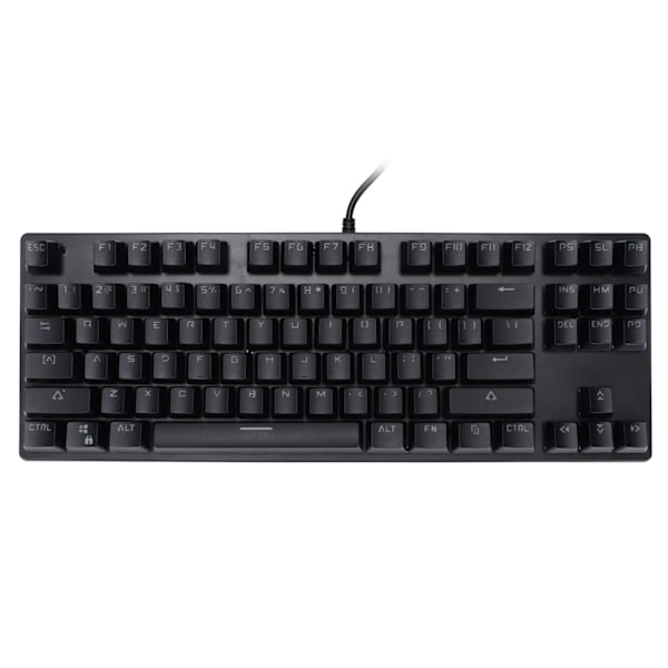 Mekaniskt tangentbord Svart USB Kabelansluten Gröna Axlar 87-tangenters RGB Mekaniskt Kontors Gaming Tangentbord