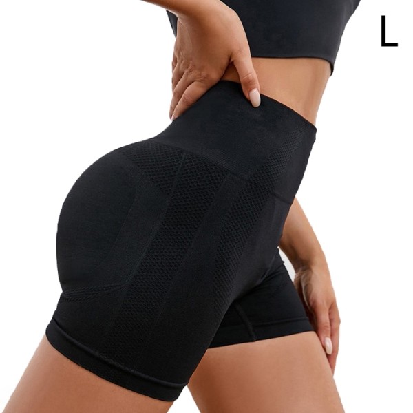 Shorts för kvinnor Träning Gym Shorts Scrunch Butt Booty Shorts Skims black black L