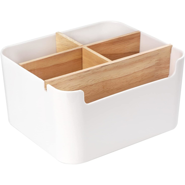 Organizer Multifunktionell skrivbordsmaterial Förvaring Plast Fjärrkontroll Hållare Box för Office Home School