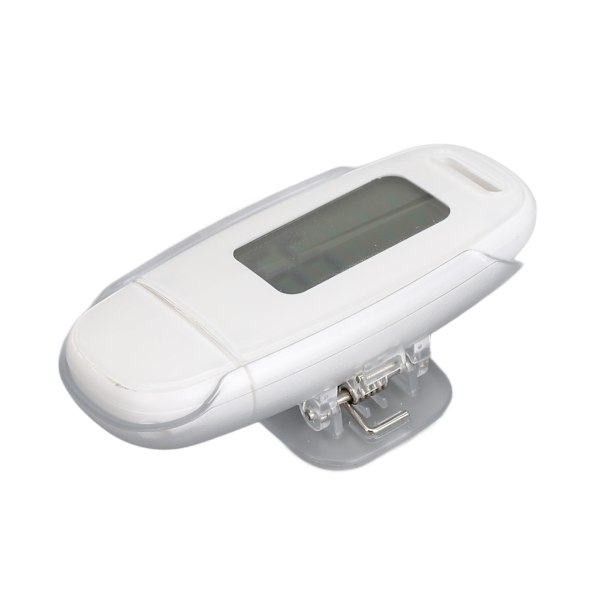 Stegräknare Stor LCD-skärm USB Uppladdningsbar Exakt Portabel Lättviktig Pedometer med Snodd för Kvinnor Män Barn Vit