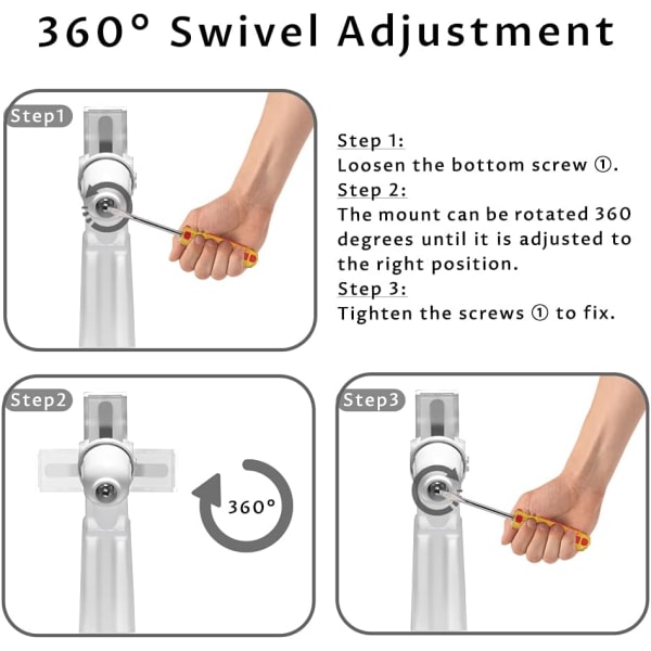 Miniprojektorveggfeste, Last 3kg - Lengde 16-20cm - Aluminium