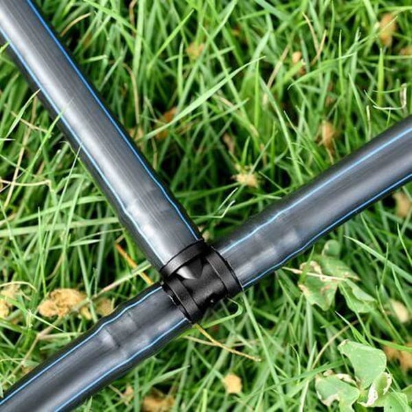 Rørforbindelser til 16 mm vandingssystem T-stykke, sort, 8 stk.