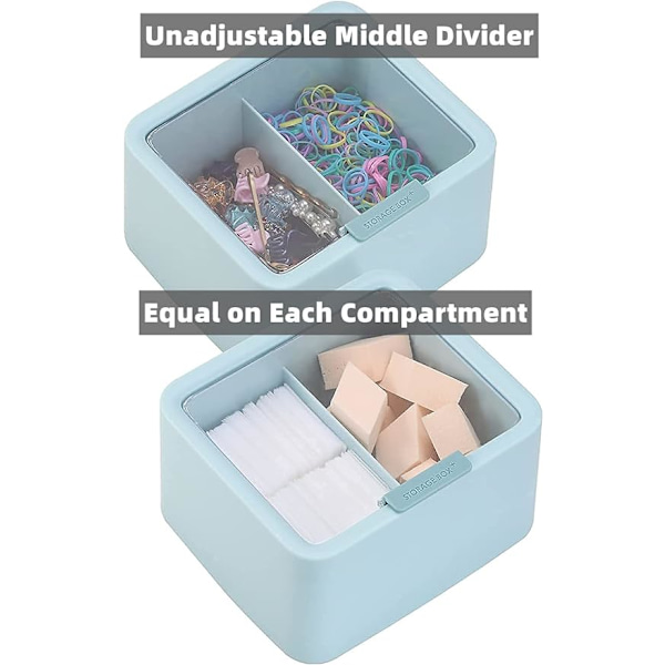 Stor Qtips holder - 2 gitte separat dispenserbad med vatpinde