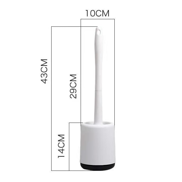 Toalettborste och hållare i silikon, set med toalettborsthållare för badrum