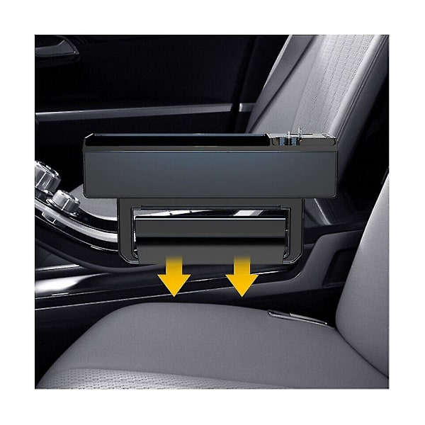 Crack Opbevaringsboks Front Opbevaringsboks Multifunktionel Opbevaringsboks Opbevaringsboks Med Dual USB Car Sup