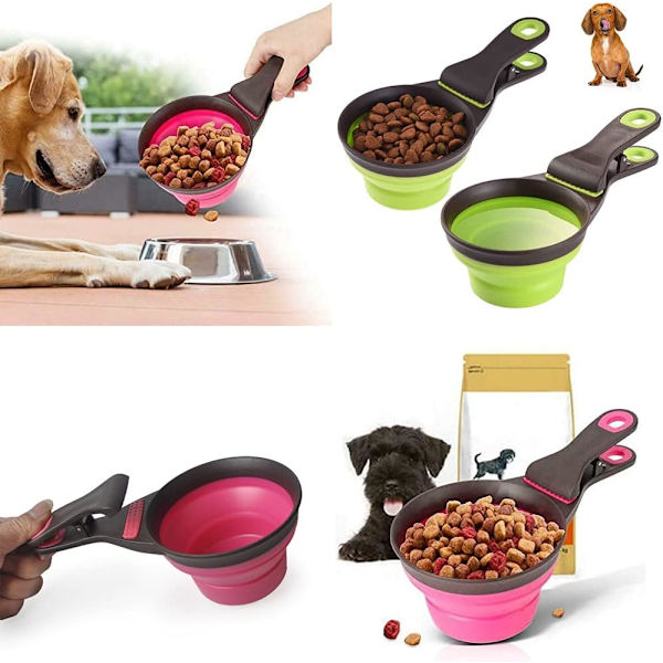 Stykke Pet Food Scoop Måleske, Silikon Måle Pet Food